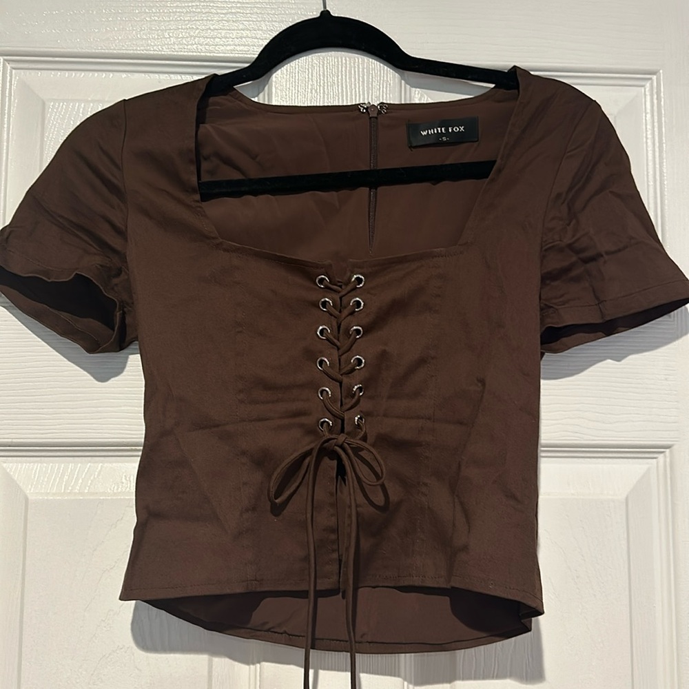 Brown Crop Top